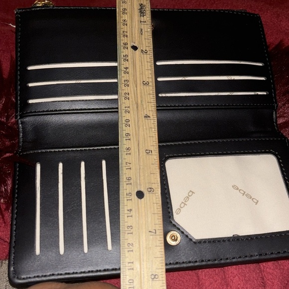 Bebe Black Kiara Woven Wallet - Picture 12 of 16